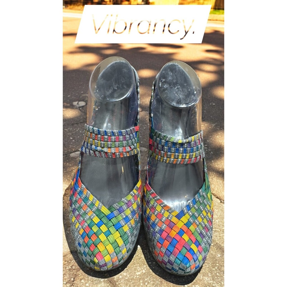 St.‎ John's Bay Womens Karma Multicolor Round Toe Wedge Heel Mary Jane Liknew8.5 - Picture 4 of 6